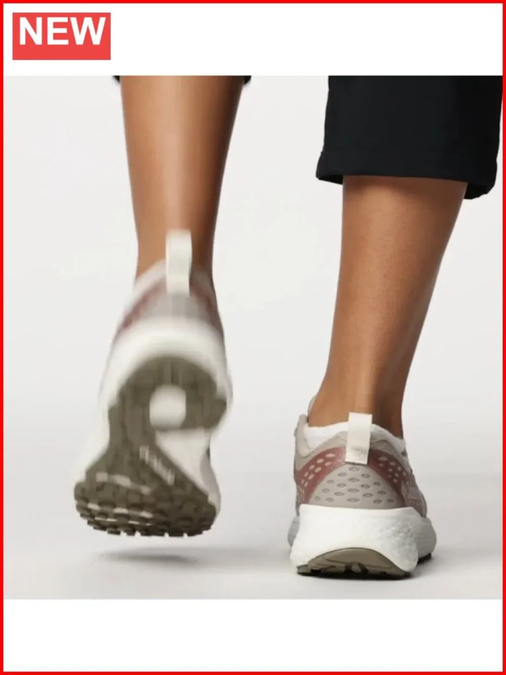 Women's Hiking Shoes - Techlite+ Cushioning, Rubber Sole, Pull-On Closure